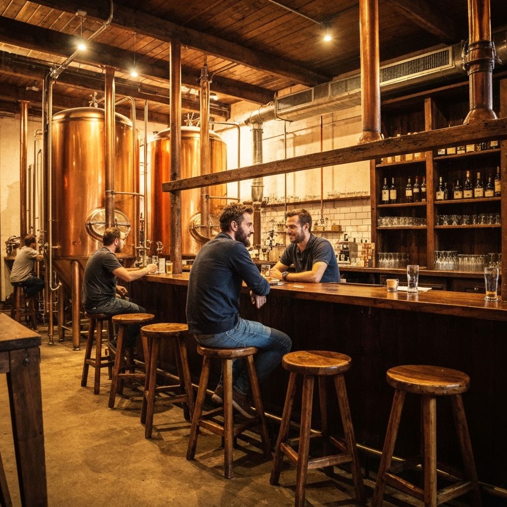 Craft brewery interior